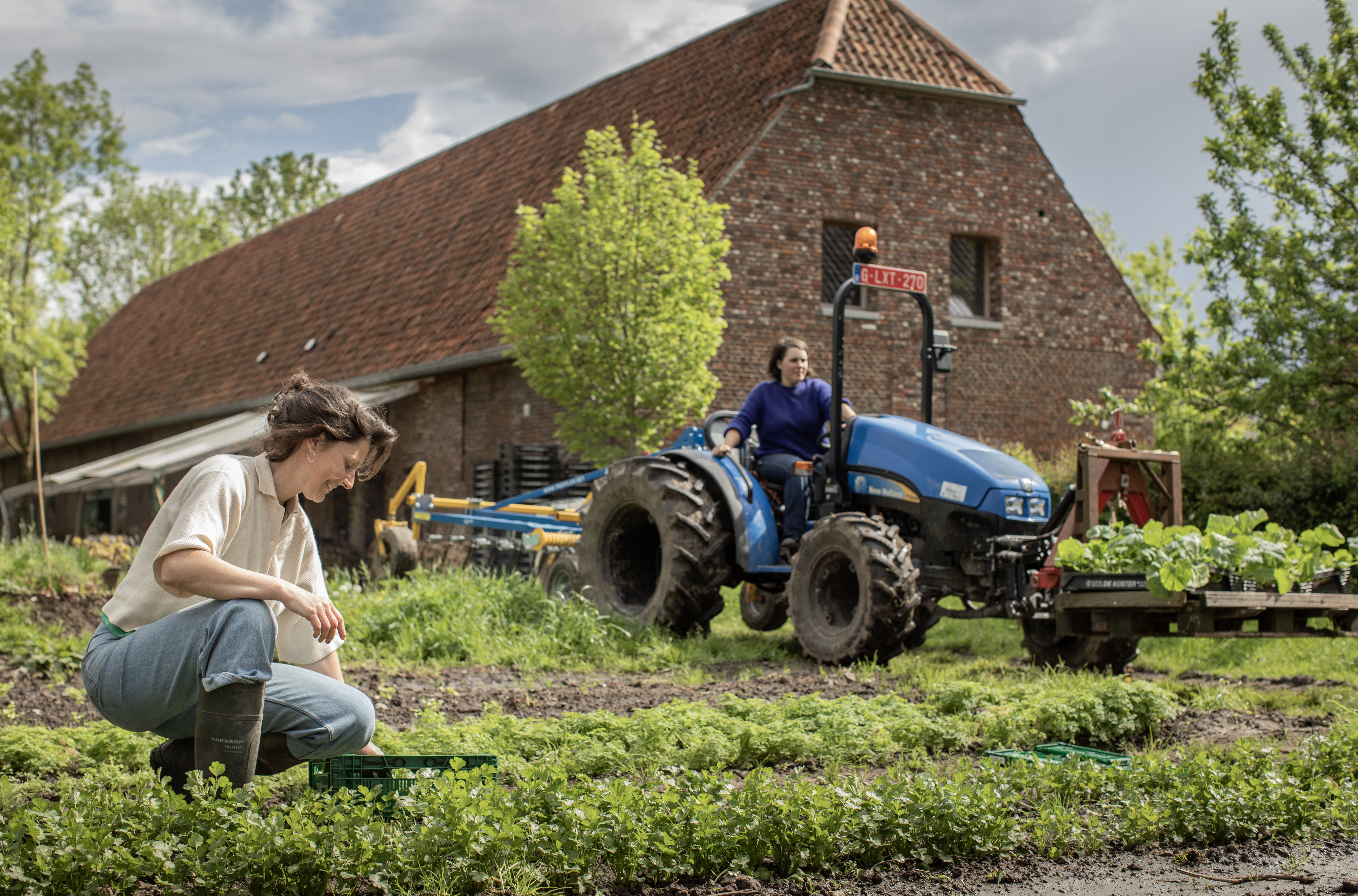 bioboerinnen in veld